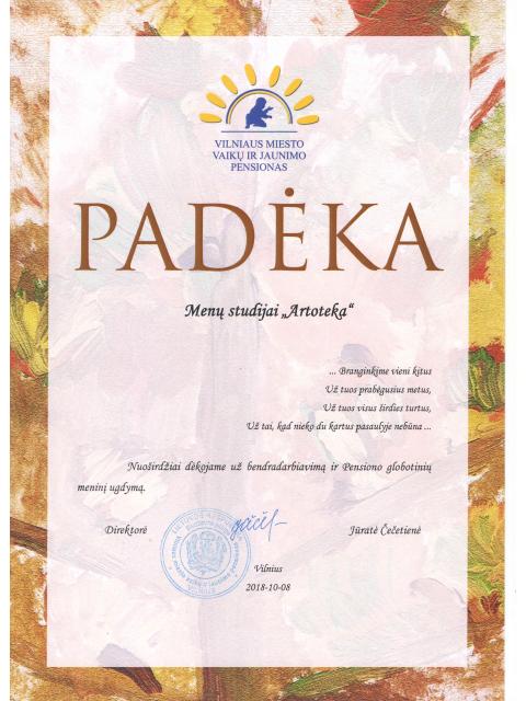 vilniaus vaiku ir vaiko pensionas Padeka